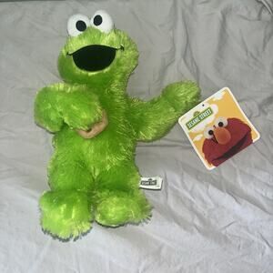 NEW Sesame Street Green Cookie Monster Plush Toy Factory Doll Figure Veggie NWT
